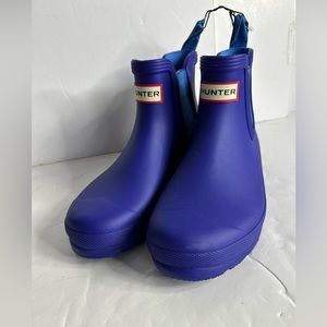 Hunter Original Chelsea Rainboots Bitter Indigo/Polar Blue Womens Sz US 6